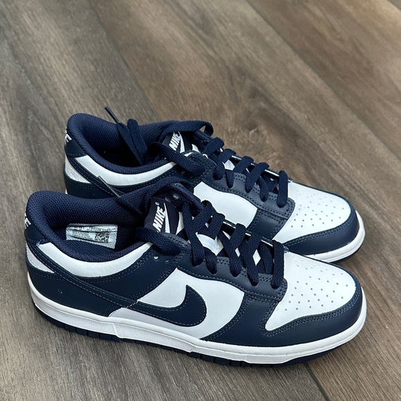 Nike Other - Nike Dunk Low Kids Navy and White Sneakers 6Y